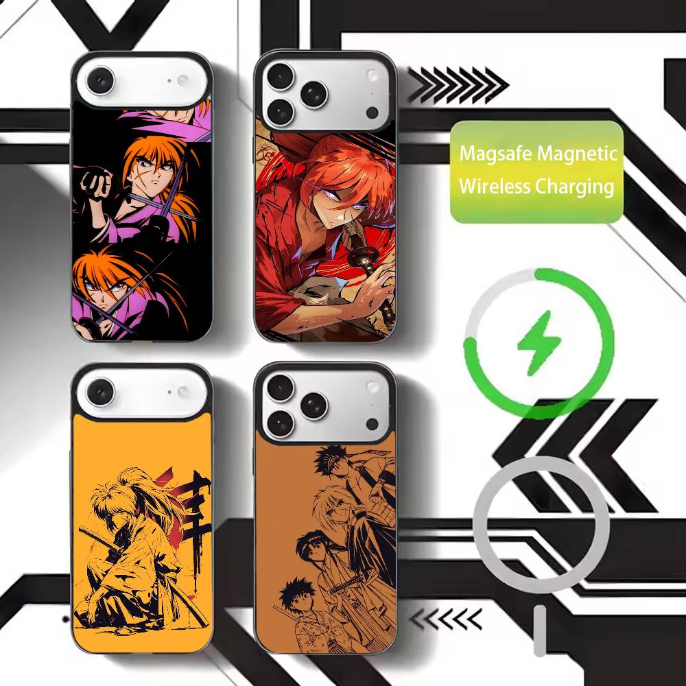 Anime R-Rurouni Kenshin Phone Case For iPhone17,16,15,14,13,12,11 Plus,Pro Max Magnetic For Magsafe Wireless Charging