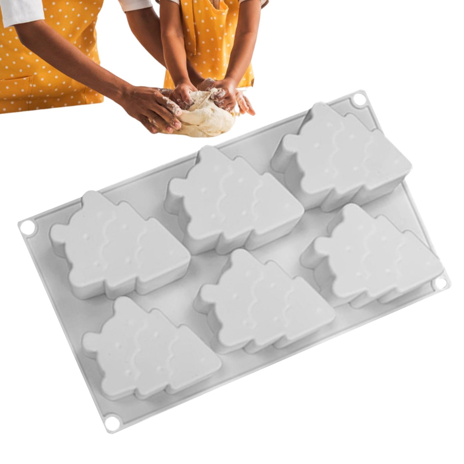 

Christmas Tree Mousse Cake Mold 6-cavity Silicone Kitchen Baking Tool Christmas Aromatherapy Candle Epoxy Resin Mold CHINA