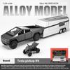 1/24 Scale Tesla Cyber Toys Off Road Truck Alloy Metal Diecast Car Model Sound and Light Boutique Decorative Collection Ornaments Birthday