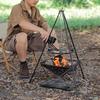 Odnímatelný stojan na grilovací pánev, Vertikální trojnožka Grilovací BBQ podnos Stojan, Trojúhelníkový držák Hliníková slitina Trojnožka Venkovní grilovací deska Pro venkovní BBQ