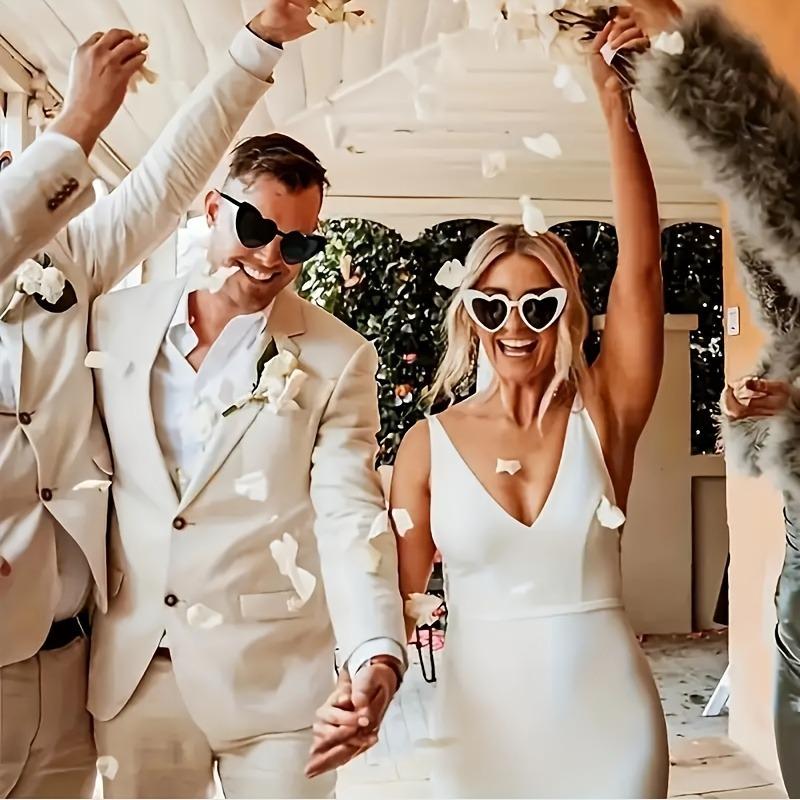 50 Heart-Shaped Glasses - Lightweight And Durable Plastic For Both Men And Women Suitable For Weddings Parties Music Festivals