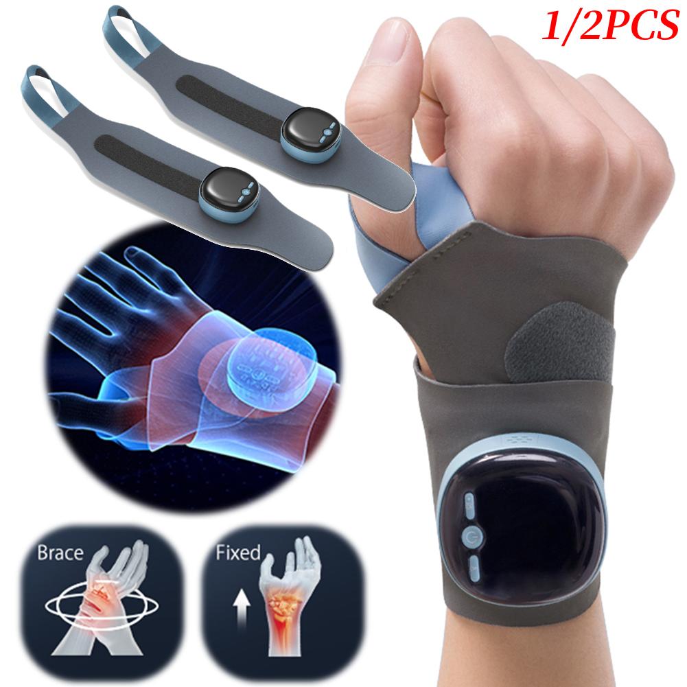 EMS Wrist Guard Wrist Support Strap Smart Heating Wrist Protector Bandage 5 Modes 9 Levels Wrist Massage Wrap for Home Office