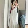Korean Style Gentle White Camisole Dress for Girls - Early Spring 2026 First Love Long Skirt