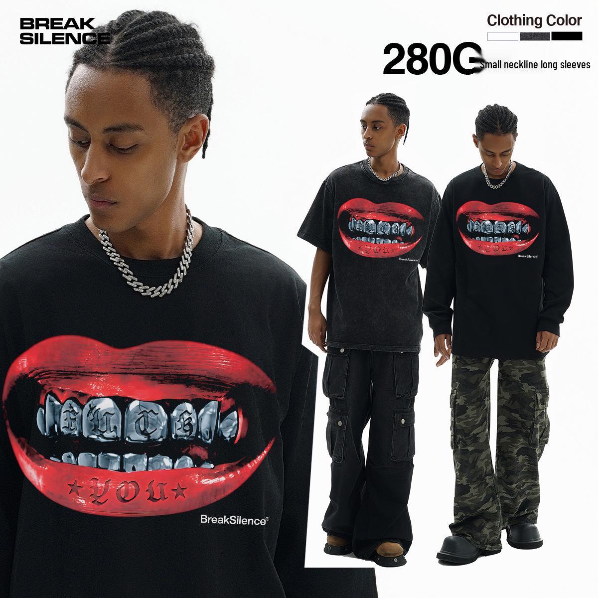 

Unisex Vintage Street Print Heavyweight Cotton T-shirt - Washed & Distressed XL
