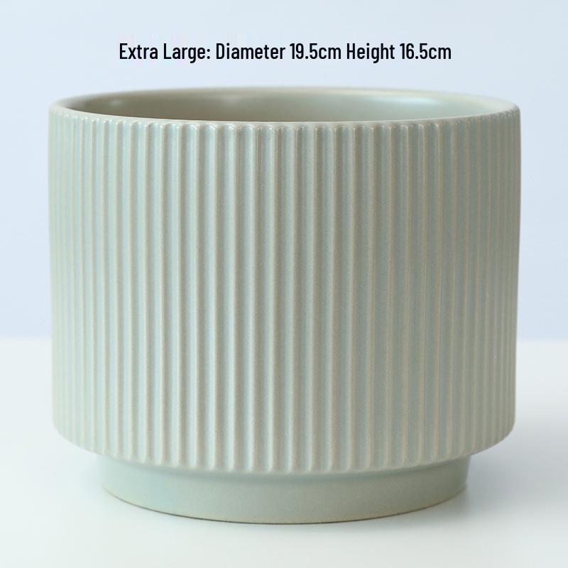 Ceramic Orchid Flower Pot - White Light Luxury, Minimalist Nordic Design for Indoor Living Room