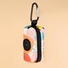 Colorful Print Dog Poop Bag Dispenser Zipper with Buckle Garbage Bags Holder Hangable Garbage Bags Dispenser Pet Supplies