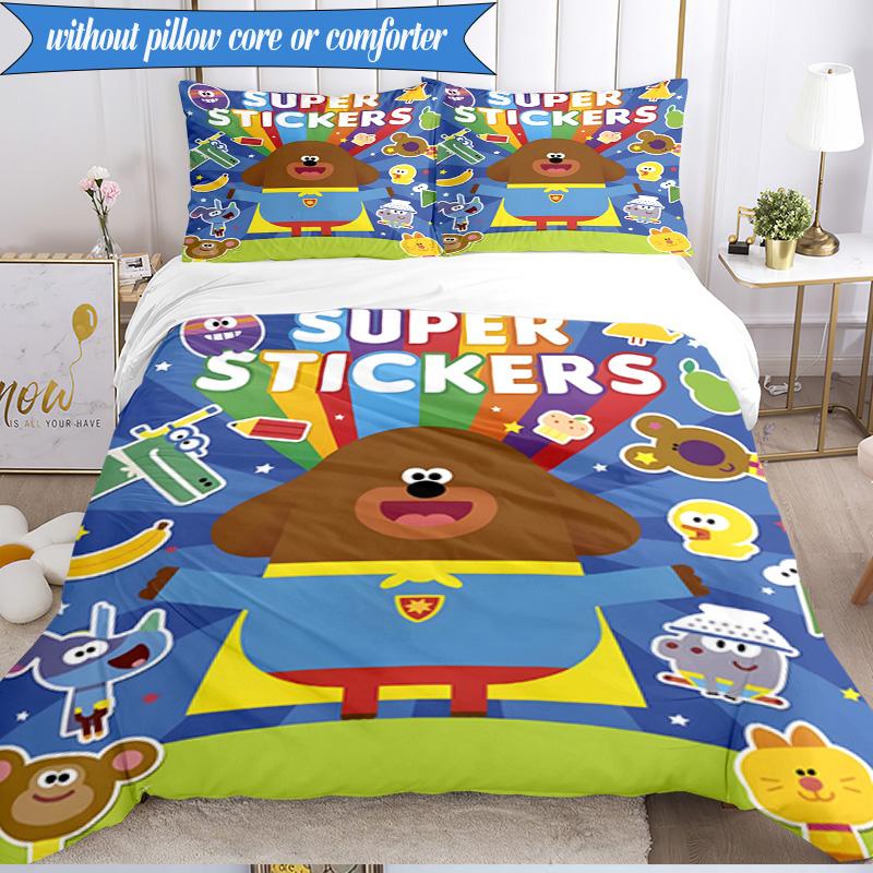Cute Du-ggee Adventure 3pcs K-pop music group Bedding set,Ideal for Bedroom, Dormitory,Including Duvet Cover And 2pcs Pillowcases,Fan gifts