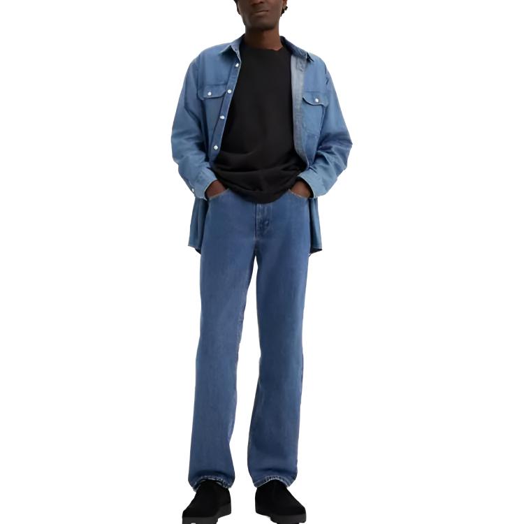 Levi's Jeans Men's Medium Blue Moderate Straight Fit Pants 00505-2916