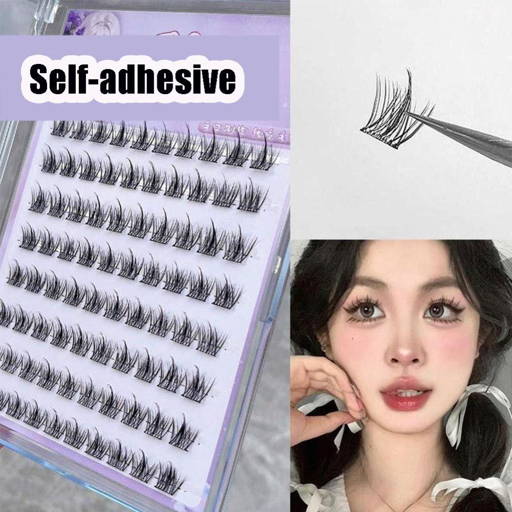 Press On Segmented Eyelashes Natural Long Individual Eyelash  DIY Eyelash Extension