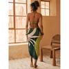 Sexy Print Bikini Women 3 Pcs Skirt Halter Bra Skirt Suit Beach Vacation Casual Female Bathing Suit Summer