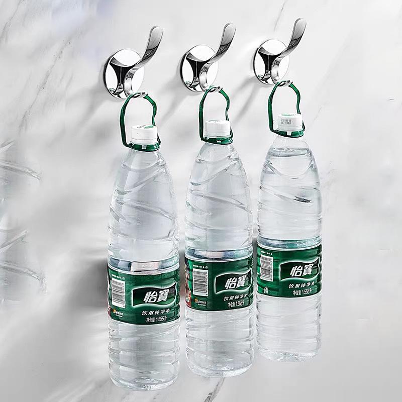 Self-Adhesive Wall Hook Stainless Steel Key Coat Racks Robe Towel Coat Hanging Hook Bathroom Organizer Kitchen Wall Mounted Hook