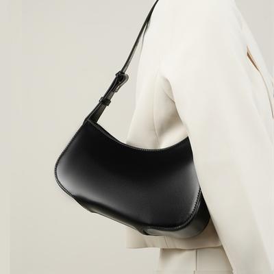 Genuine Leather Underarm Shoulder Bags For Women New  Trend Designer Half Moon Ladies Handbags And Purses