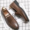 Casual Business Shoes Men Leather Loafers Classic Men's Dress Shoes Formal Office Leather Brogues Shoes Male