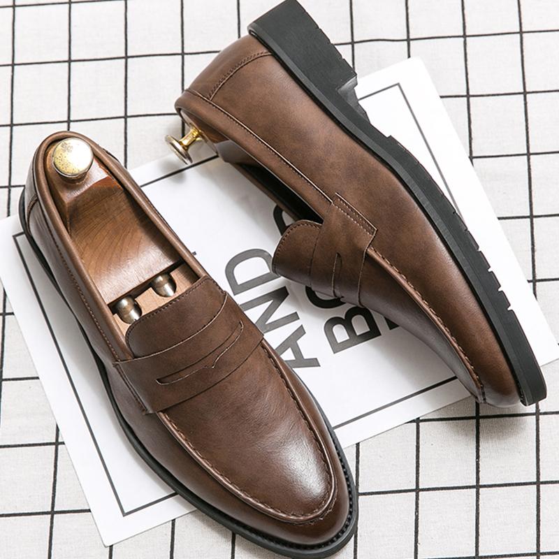 Classic Men's Dress Shoes Office Formal Leather Shoes Brogues Casual Business Shoes For Men Social Party Loafers