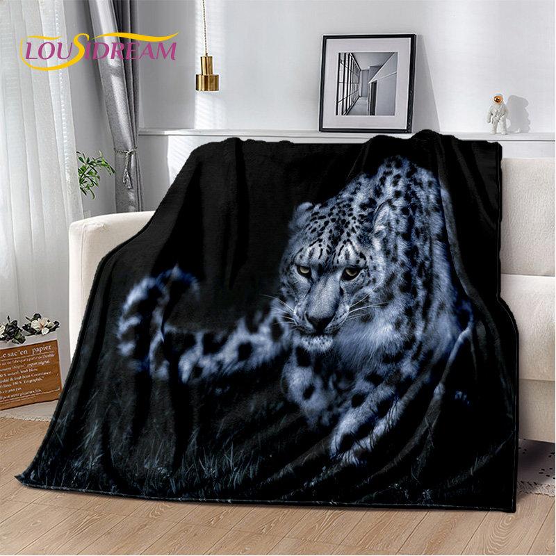 3D Animal Leopard Cheetah Cartoon Beast Soft Plush Blanket,Flannel Blanket Throw Blanket for Living Room Bedroom Bed Sofa Picnic