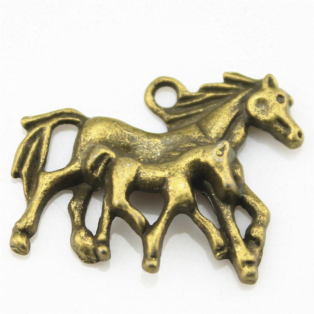 Antique Horse Pendants Metal Animal Charms For DIY Jewelry Handmade Craft Supplies