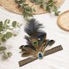 Indian Costume Hairband for Carnivals Party Festival Props Feathered Hairband Indian Hairhoop Cosplay Headwear