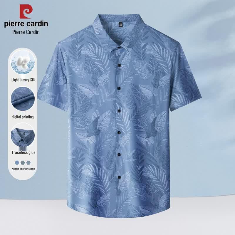 

Pierre Cardin Men s Silk Blend Printed Short-Sleeve Polo Shirt S / 165