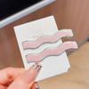 Simple Wave Oval Pink Seamless Hair Clip Women Acetate Sheet Bangs Clip Hair Duckbill Clip Hairpins Hair Styling Tool Gift