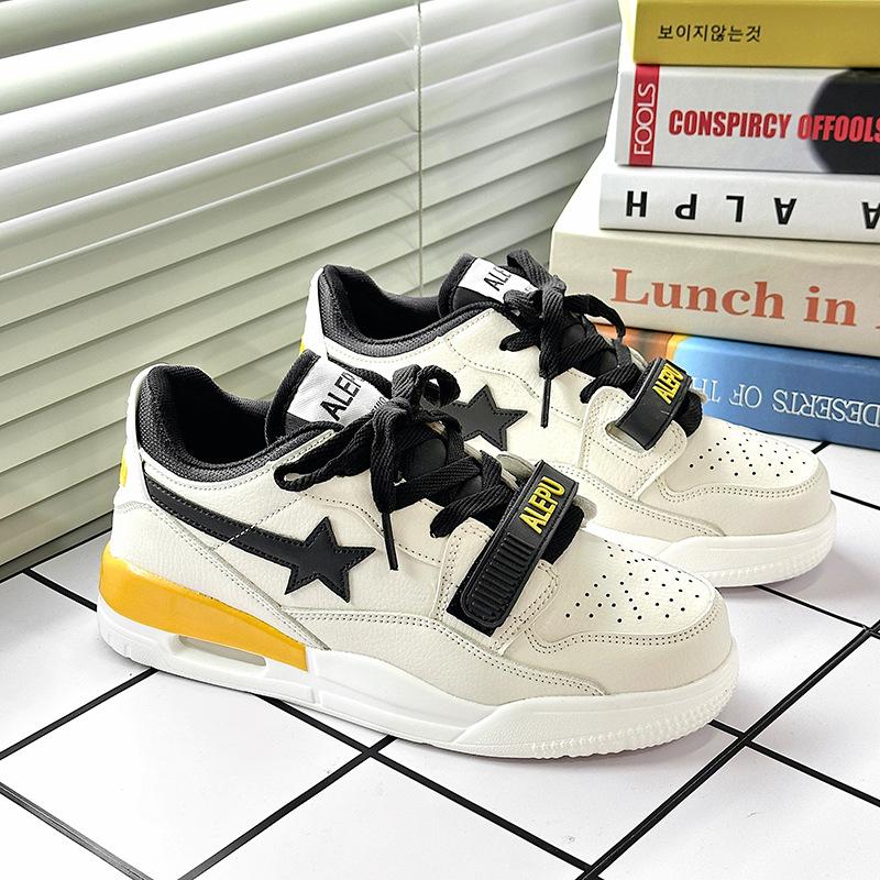 

Обувь мужская модные ретро кроссовки на платформе с воздушной подушкой студенческие универсальные кроссовки для пар повседневная обувь на липучках 44 бежевый