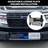 License Plate Frames For Maverick -2025, No Drill Front License Plate Bracket Holder Compatible With Ford Maverick -2025 (Black) | Fits Most Of