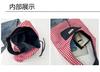 Double Sided Nyl Women's Shoulder Bags Large Capacity Plaid Ladies Tote Underarm Bag Threaded Simple Bow Casual Female Handbag