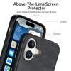 For iPhone 16 Plus Case Retro Leather+TPU Shockproof Protective Phone Cover