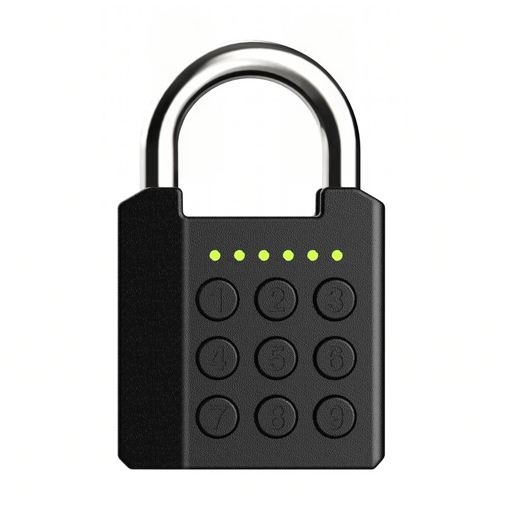 Smart Dormitory Cabinet Lock with 2 Key Electronic Password Lock IP65 Waterproof Fingerprint Padlock for Safety Bag Box Drawer