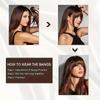 MERISIHAIR Clip In Air Bangs Synthetic Hair Bangs Extensions Fringe With Hairpieces Natural Wig For Women Daily Use