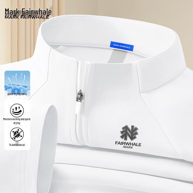 Mark Fairwhale Men s 2025 Quick-Dry Half-Zip Long Sleeve Sport T-Shirt 2XL