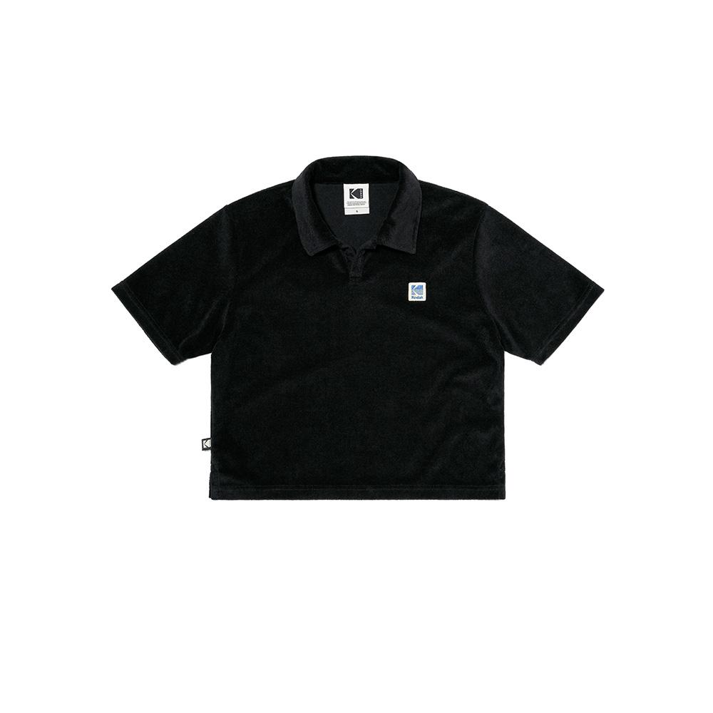 KODAK Essentials Terry Crop Polo Shirt Women Black