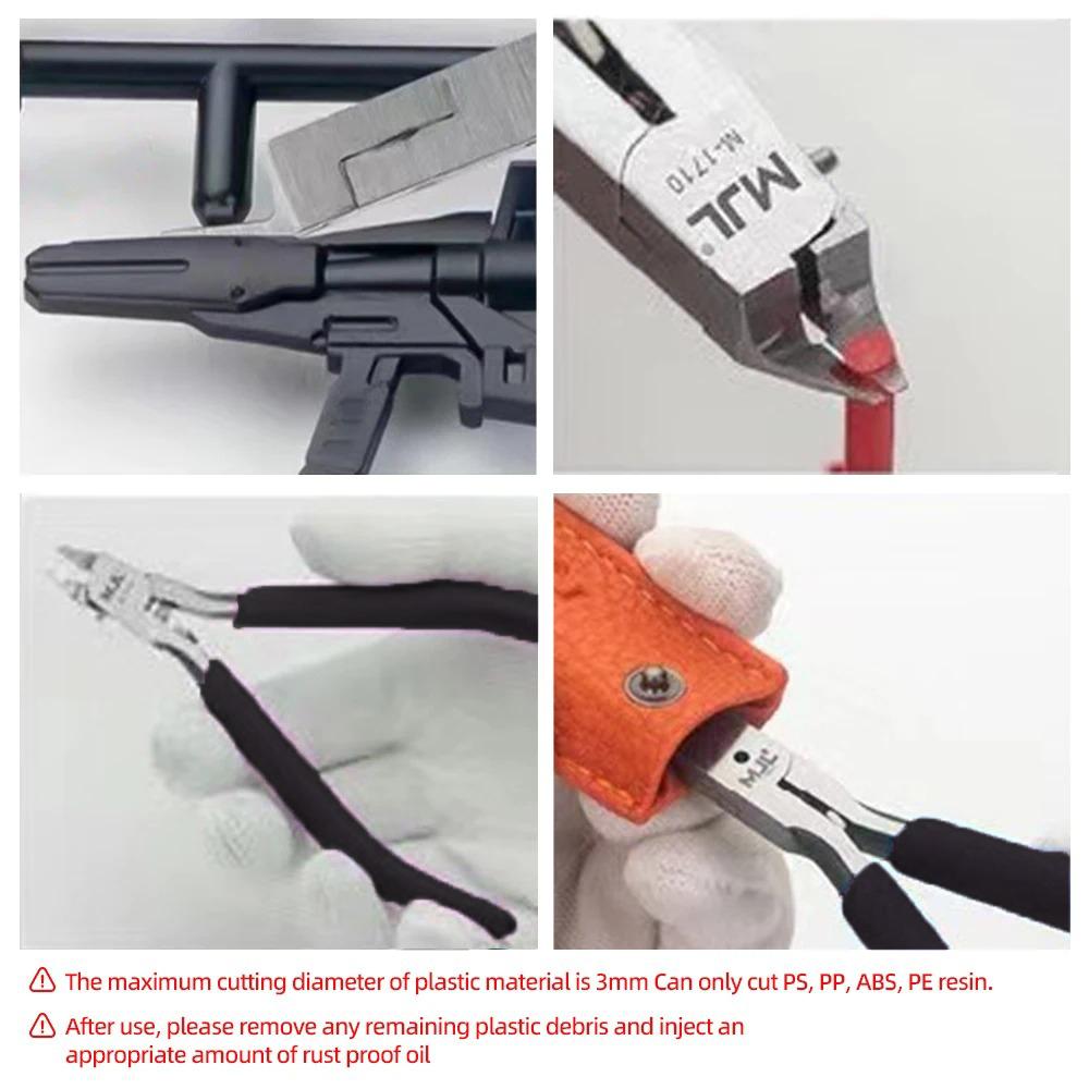 MJL Black Model Single Blade Nipper Hand Tools Pliers Model Building Tools for Beginners To Repair and Fix Plastic Models