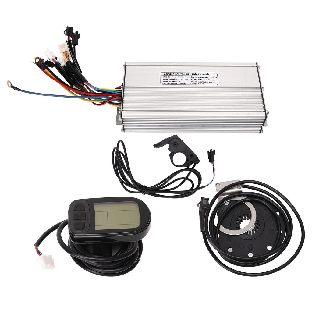 36V 48V 1500W Electric Bike Conversion Kit 35A Sine Wave Controller with Light Wire LCD5 Panel Thumb Throttle