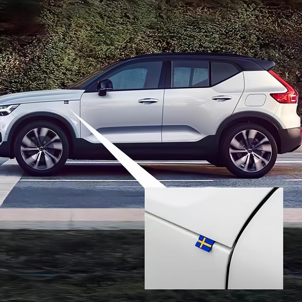 Auto 3D Schweden Flagge Dekoration Emblem Aufkleber Auto Innenraum Spalt Tür Kofferraum Frontgrill Abzeichen Aufkleber für XC40 XC60 XC90 S60 S90 V40 V90