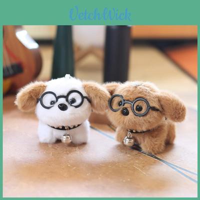 Lovable Plush Dog Keychain Fluffy Cartoon Animal Bag Decoration Stuffed Doll