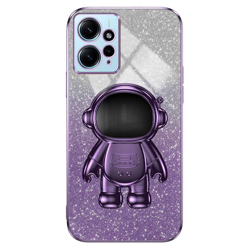 For Xiaomi Redmi Note 12 4G Case Cute Astronaut Kickstand Anti-drop Cell Phone Cover