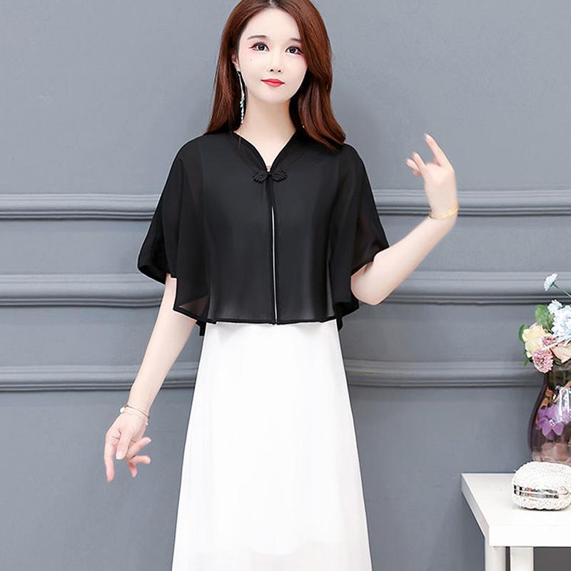 Chiffon Short Outer Wear Sunscreen Shawl Women Sun Clothing Summer Spring Sun Protection Cloak Lace Thin Jacket