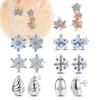 Nature Season Snowflake Autumn Cute Earrings for Women Girls Trendy Fashion Jewelry High Quality Dainty Elegant Gift