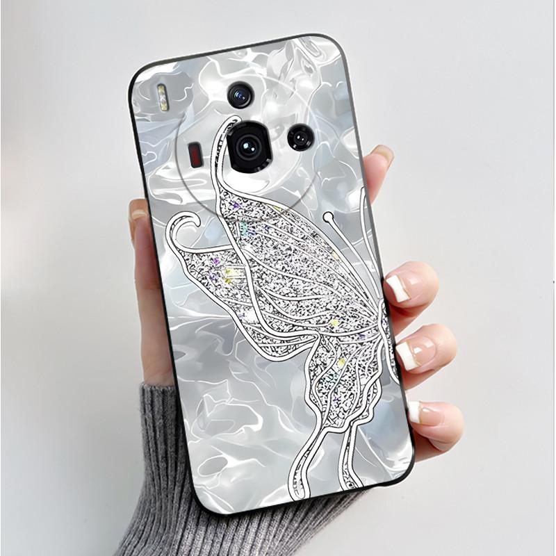 Printing Case For ZTE Nubia Z50S Pro 5G Funda ZTE Nubia Z60S Pro 5G Cover Soft Silicone Black Shell Cute Flower Cartoon Casing