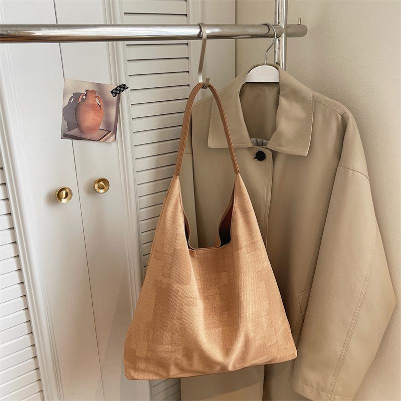 Large Capacity Tote Bag With Geometric Pattern Fashion Shoulder Bag For Daily Use Women хаки