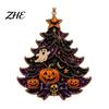 Skeleton Wall Decor for Home Halloween Tree Acrylic Hanging Ornament, Pumpkin Ghost Skull Seasonal Ornaments Decor, Spooky Pendant Party Home, Festive