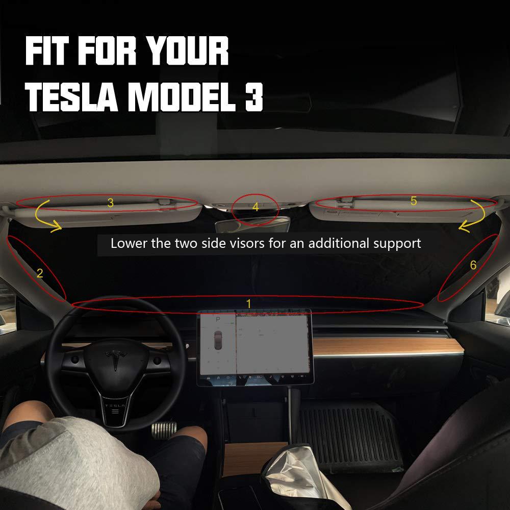 Parasole Parabrezza Tesla 3/Y: Doppio Strato, Pieghevole, Vestibilità Personalizzata