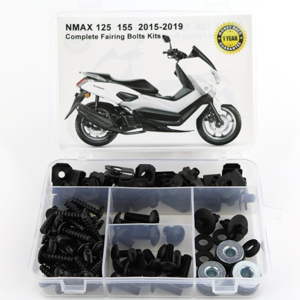 Für Yamaha NMAX 125 NMAX155 2015 2016 2017 2018 -2024 Kompletter Vollverkleidungs-Schraubensatz Verkleidungsclip Schnellmutter Motorrad