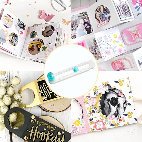 Yinke Circle Cutter, Circle Cutter Paper (Fits Diameters 2cm - 20cm), Compass Cutter, Cuts Circles with Graduations, Adjustable Size, Easy To Use, Por