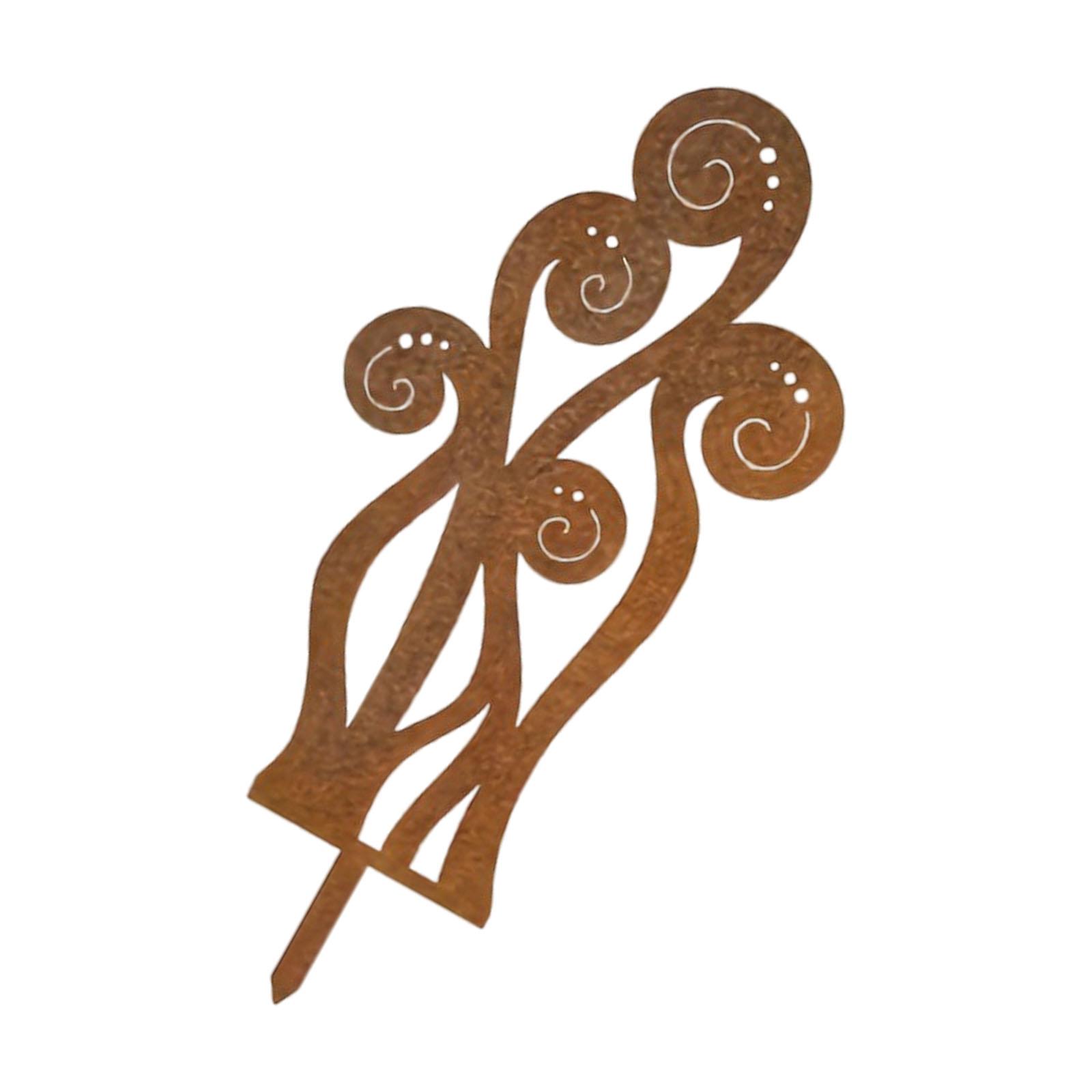 

Ржавый железный колышек для поддержки папоротника, деревенский дизайн, садовое украшение, уличный садовый колышек для двора, клумбы