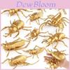 Realistic Miniature Insect Model Set Featuring Golden Stag Beetles Scorpions And Bees For Collectors And Educational Purposes