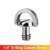 1/4 inch D-Ring Camera Screw Stainless Steel 1/4" Screw Adapter for DSLR SLR Camera Quick Release Plate Tripod Monopod Cage