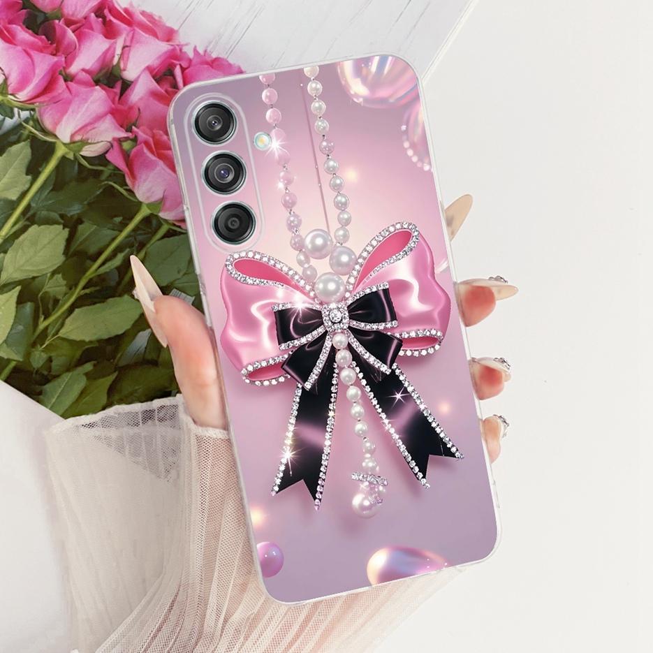 Etui do Samsung Galaxy M55 SM-M556B Nowe Kwiaty Motyl Malowane Pokrowiec Miękki Silikonowy Etui Do Samsung M55 M 15 Galaxy M15 Torby