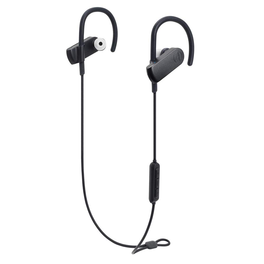 

audio-technica SONICSPORT Wireless Earphones WaterproofSports Bluetooth with Remote ControlMic Diamond Black ATH-SPORT70BT BK