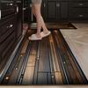 Natural Wood Grain Texture Area Rug, Soft Non-Slip Indoor Outdoor Floor Mat for Kitchen and Living Room Decor